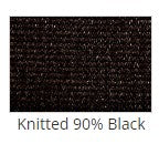 6X300' 90% KNITTED BLACK SHADE CLOTH, NO GROMMETS