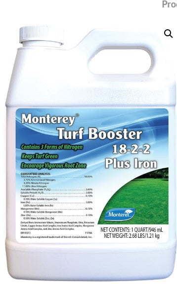 MONTEREY TURF BOOSTER 18-2-2 + IRON QT