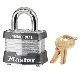 1-9/16" WIDE LAMINATED STEEL PADLOCK, KEYED ALIKE