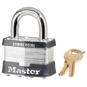 2" WIDE LAMINATED STEEL PADLOCK, KEYED ALIKE