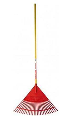Corona Clipper 24" Poly Leaf Rake With 42" Wood Handle - Garden Yard Cleanup Tool