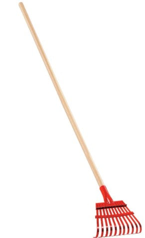 Corona 8" STEEL HEAD SHRUB RAKE, 54" WOOD HANDLE