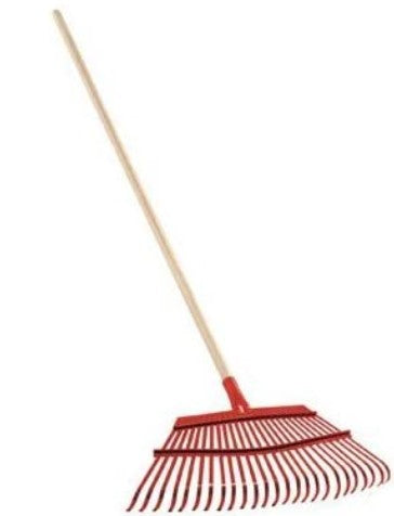 Corona Clipper 19" STEEL HEAD LEAF RAKE, 54" WOOD HANDLE