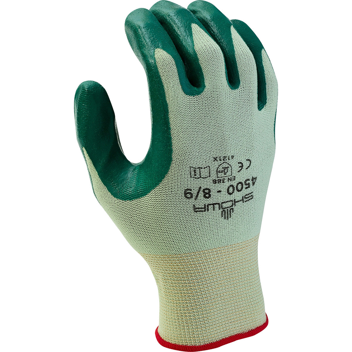 Showa 4500 -XX-LARGE NITRILE, NYLON LINER, KNIT WRIST PAIR