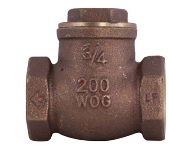 4" LF BRASS SWING CHECK VALVE