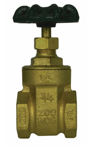 3/4" LF BRASS GATE VALVE