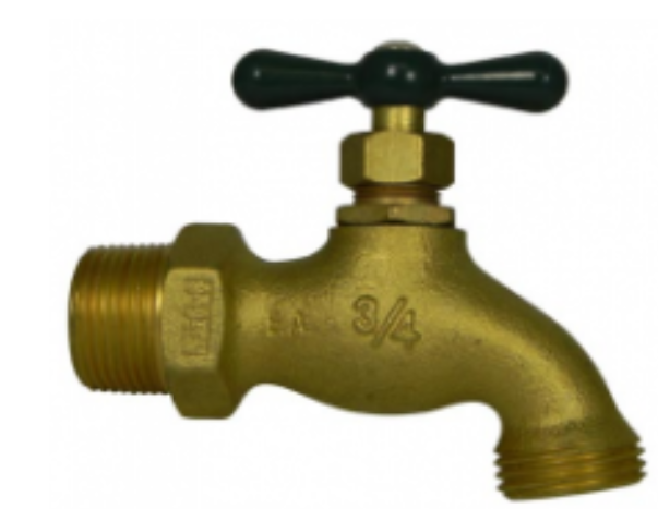 HD BRASS HOSE BIBB, 3/4" MPT