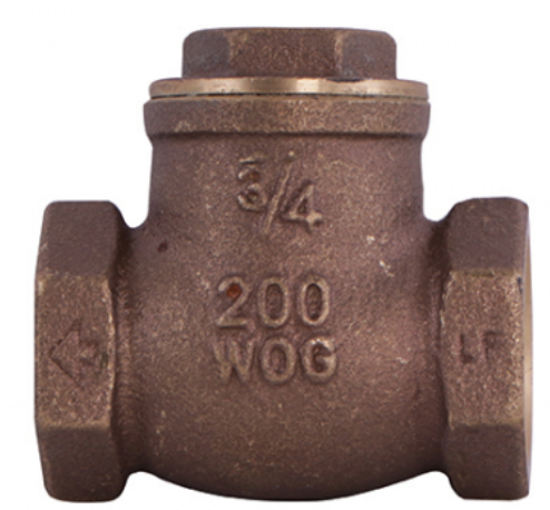 3/4" LF BRASS SWING CHECK VALVE