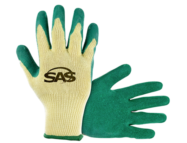 SAS Safety 6637 Wrinkled Finish Latex Coated Knit Gloves - Large