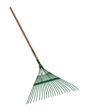 24"/24 TINE SPRING BRACE RAKE, 48" WOOD HANDLE [LF-22]