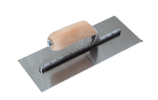 V-NTCH TROWEL,3/16" DEPTH,11"X4-1/2"