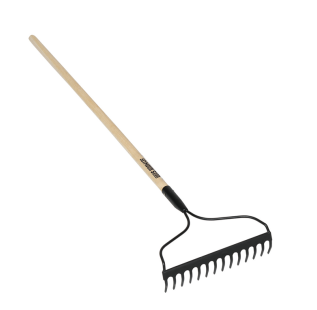 14"/14 TINE BOW RAKE, 48" WOOD HANDLE [BR-90]