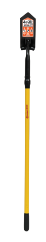 4" TRENCHING/CLEANOUT SHOVEL, 48" FIBERGLASS HANDLE