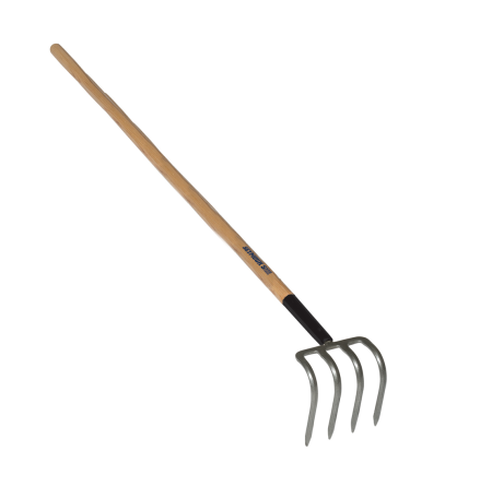 4-TINE POTATO/REFUSE FORK, 54" WOOD HANDLE