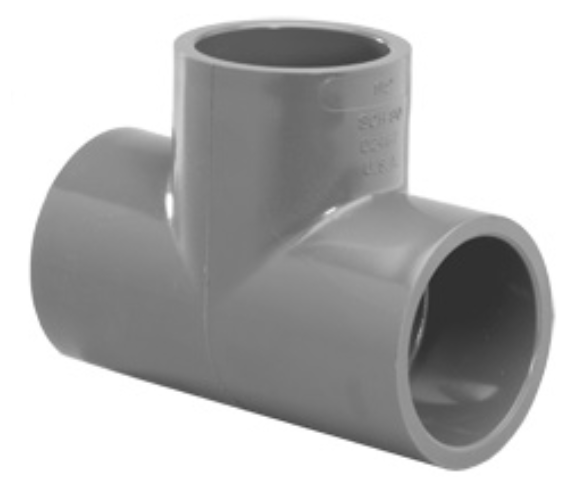 1/2" TEE, SCH80 PVC, SLIP