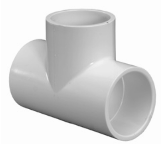 1/2" TEE, SCH40 PVC, SLIP