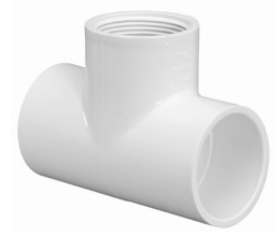 3/4" TEE, SCH40 PVC, SST