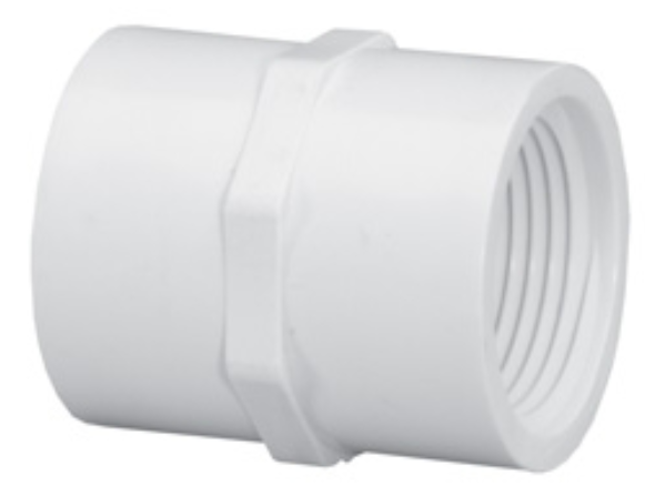 1" COUPLING, SCH40 PVC, TXT