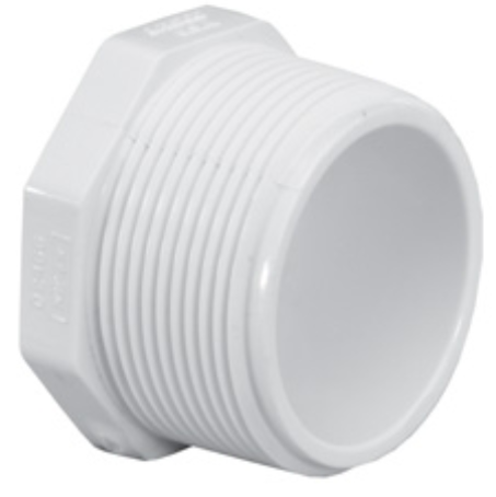 1/2" MPT PLUG, SCH40 PVC