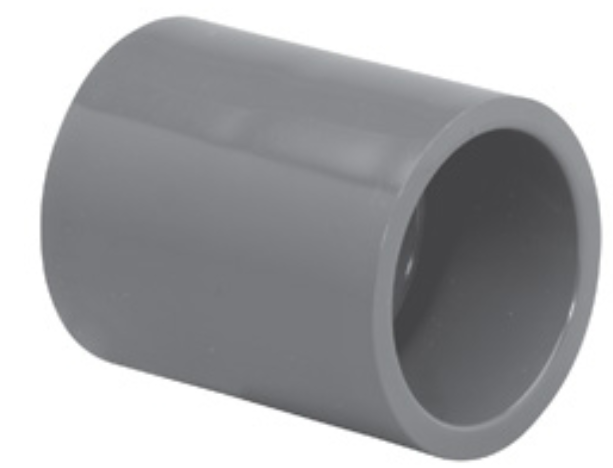 1/2" COUPLING, SCH80 PVC, SLIP