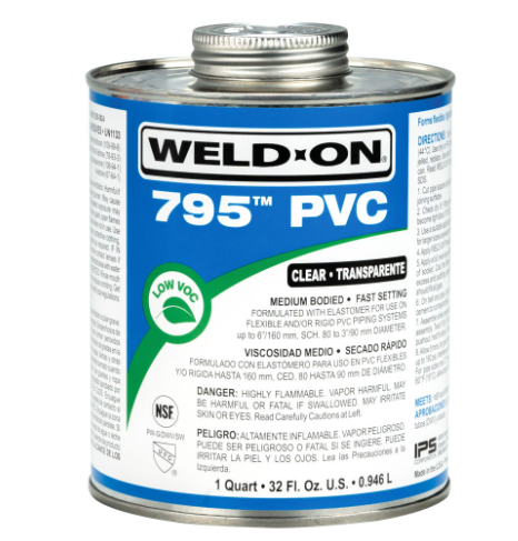 GALLON 795 CLEAR PVC GLUE (107950011)