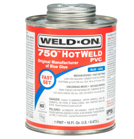 1/4PT 750 HOTWELD BLUE PVC GLUE