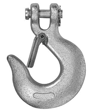 3/8" CLEVIS SLIP HOOK W/ LATCH, GR 43, Z/P