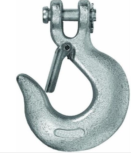 1/2" CLEVIS SLIP HOOK W/ LATCH, GR 43, Z/P