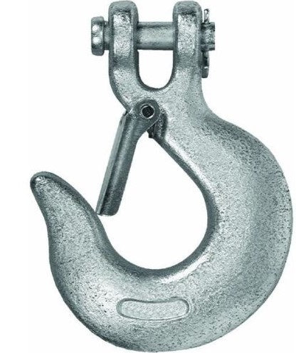 5/16" CLEVIS SLIP HOOK W/ LATCH, GR 43, Z/P