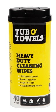 TUB O TOWELS CLEANING WIPES, 40 EA