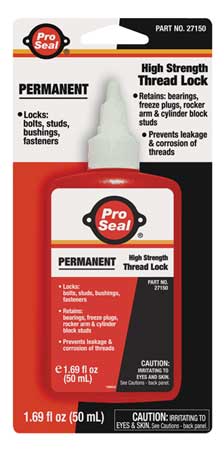 PERMANENT THREAD LOCKER, RED, 1.69OZ 50ML